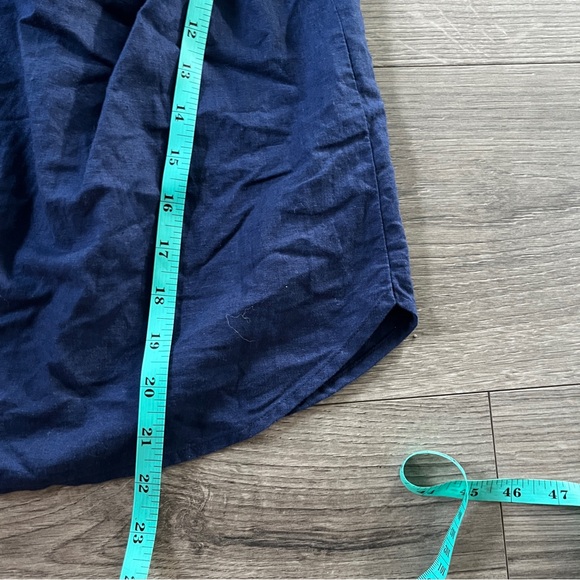 Vineyard Vines Womens Navy Blue White Cold Shoulder Smocked Blouse Size Small - Picture 3 of 6